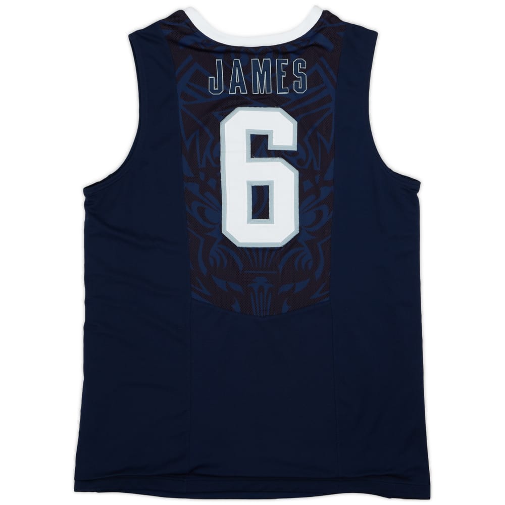 2010 USA James #6 Nike Authentic Away Jersey - 7/10 - (L)