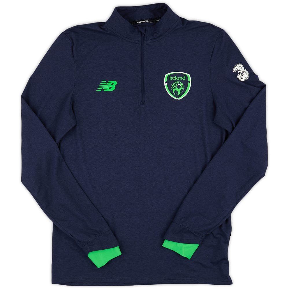 2017-18 Ireland New Balance 1/4 Zip Training Top - 9/10 - (L)