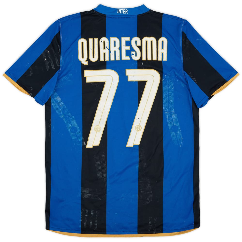 2008-09 Inter Milan Home Shirt Quaresma #77 - 4/10 - (S)