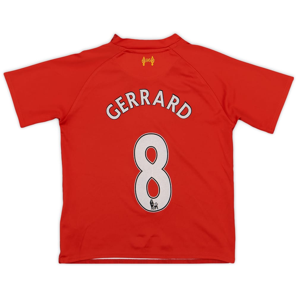 2013-14 Liverpool Home Shirt Gerrard #8 - 7/10 - (4-5 Years)