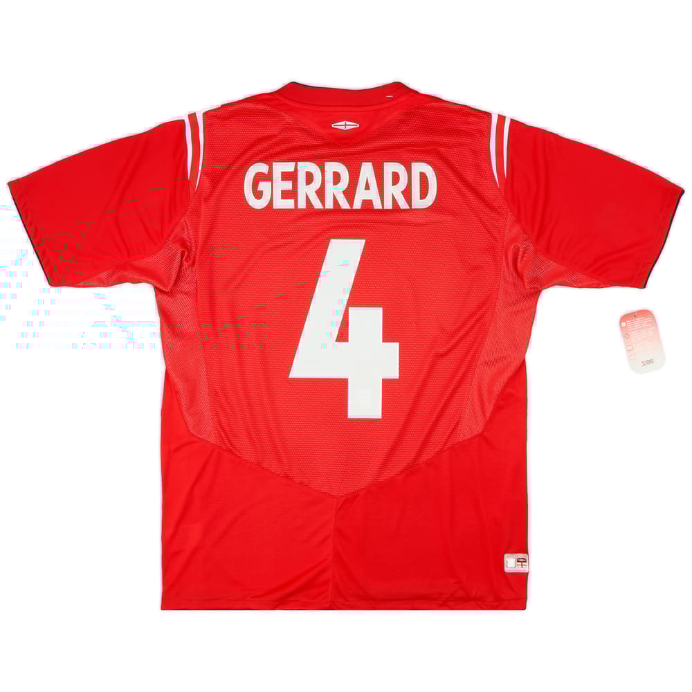 2004-06 England Away Shirt Gerrard #4 (XL)