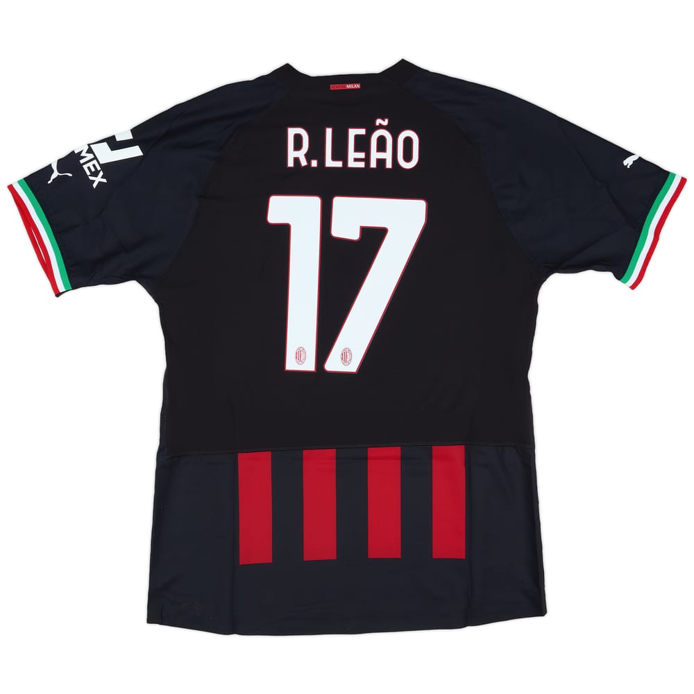 2022-23 AC Milan Authentic Home Shirt R. Leao #17 (XXL)