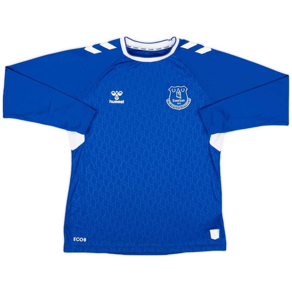 2022-23 Everton Home L/S Shirt - 9/10 - (M)