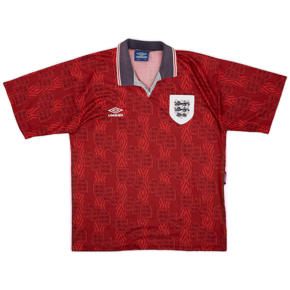 1993-95 England Away Shirt - 6/10 - (XL)