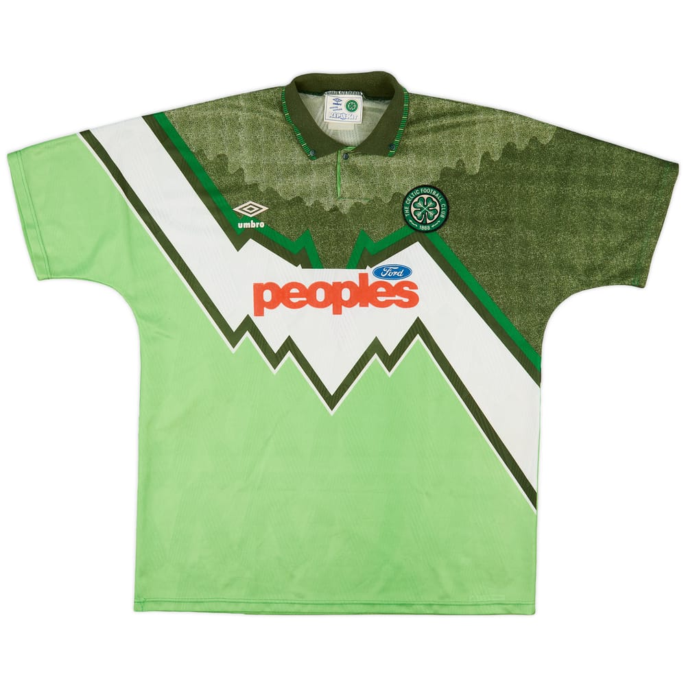 1991-92 Celtic Away Shirt - 8/10 - (XL)