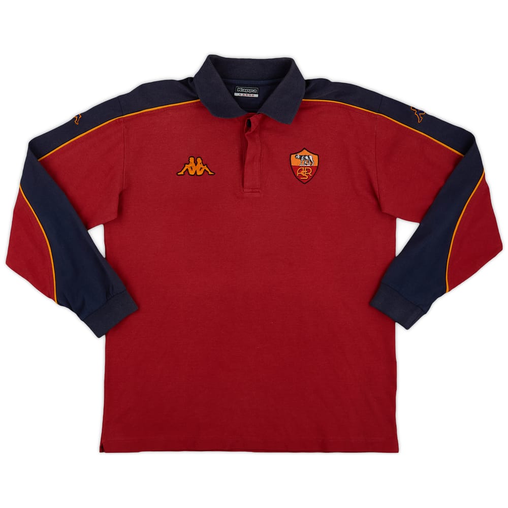 2000-01 Roma Kappa Polo L/S Shirt - 8/10 - (L)
