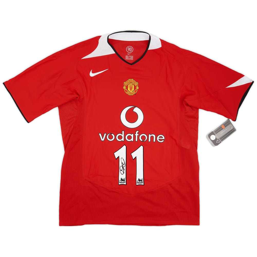 2004-05 Manchester United Signed Home Shirt #11 (Giggs)