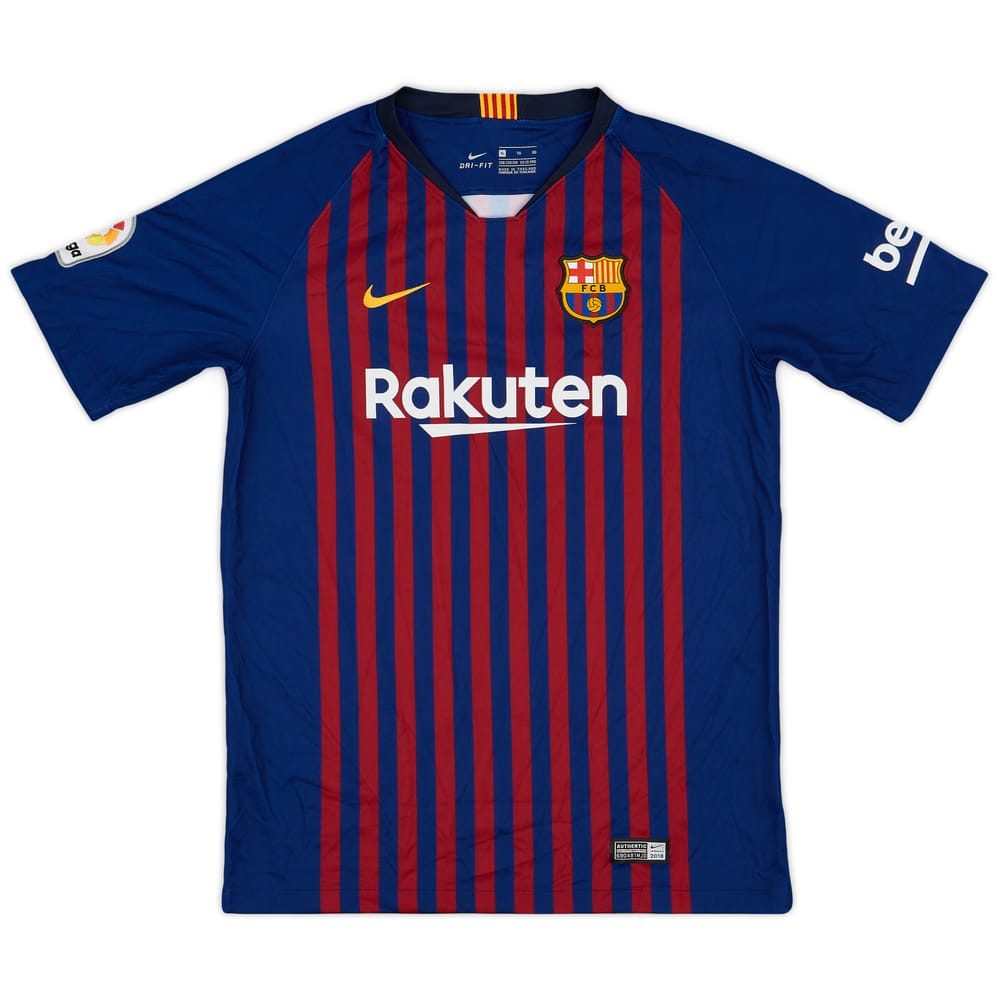 2018-19 Barcelona Home Shirt - 9/10 - (XL.Boys)