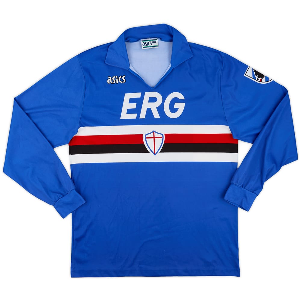 1990-92 Sampdoria Home L/S Shirt - 9/10 - (XL)