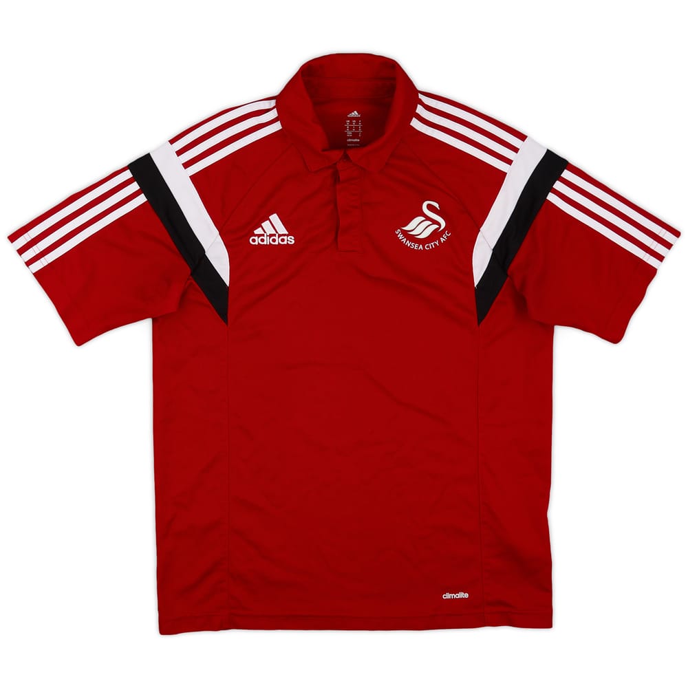 2014-15 Swansea City adidas Polo Shirt - 9/10 - (M)