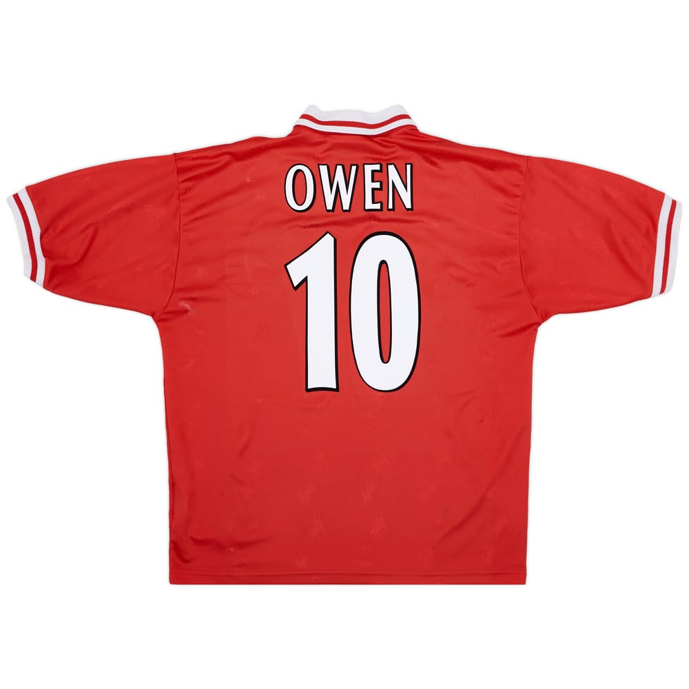 1996-98 Liverpool Home Shirt Owen #18 - 8/10 - (L)