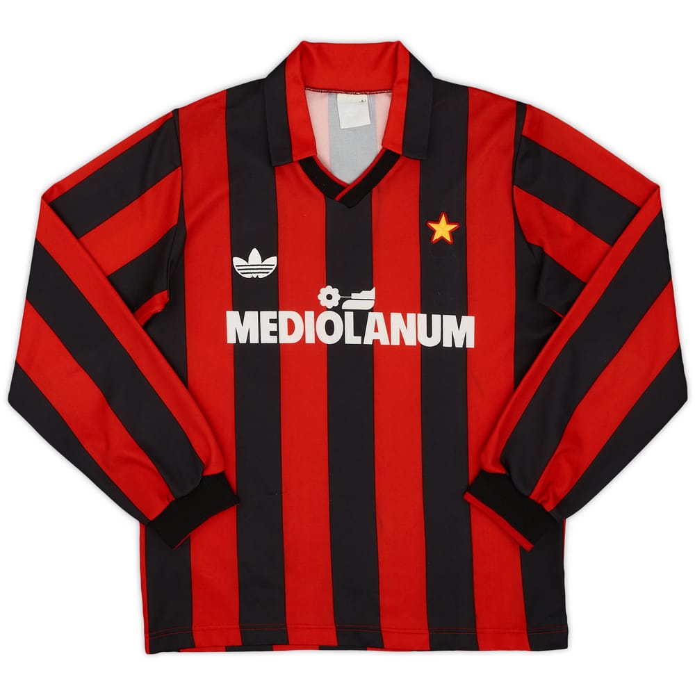 1990-91 AC Milan Home L/S Shirt #9 - 7/10 - (S)