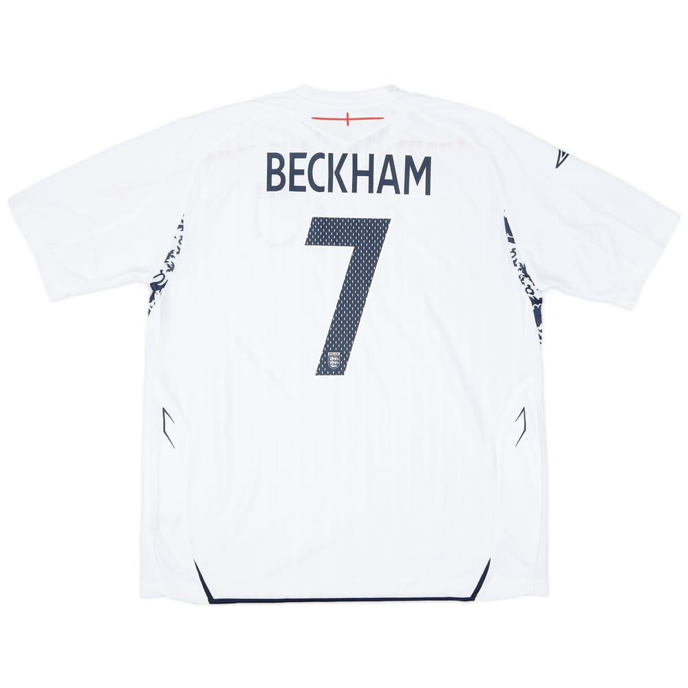 2007-09 England Home Shirt Beckham #7 (XXL)
