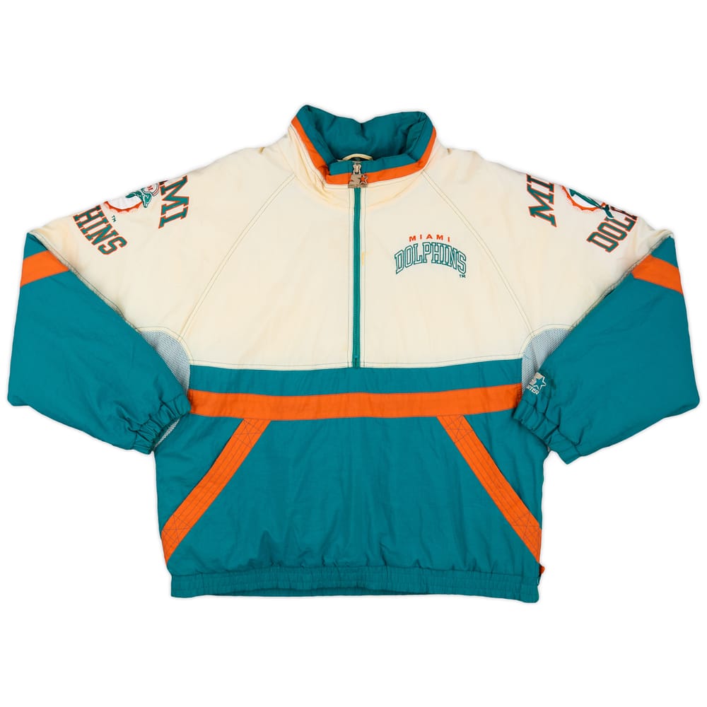 1990s Miami Dolphins Starter 1/2 Zip Rain Jacket - 7/10 - (L)