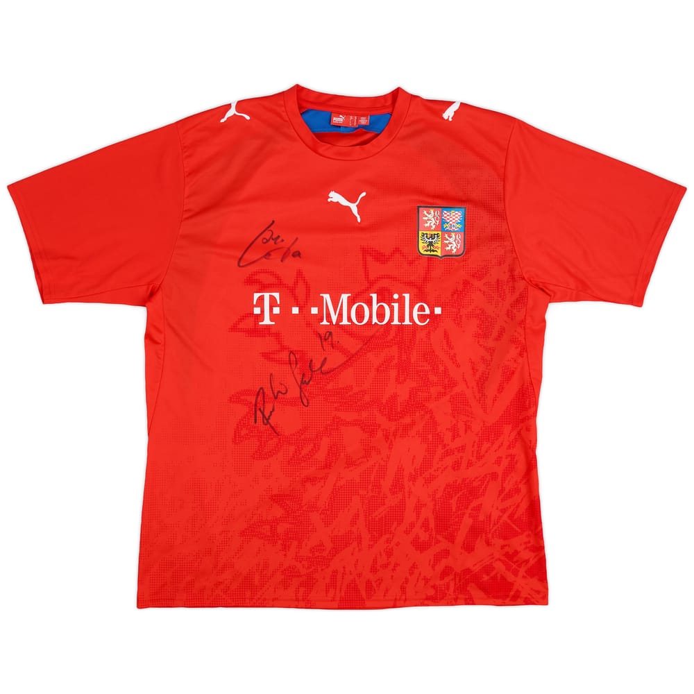 2006-08 Czech Republic Basic Signed Home Shirt - 8/10 - (XL)