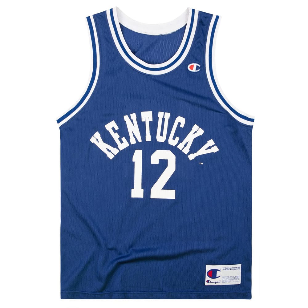1992-95 Kentucky Wildcats Rhodes #12 Champion Jersey (Away) M