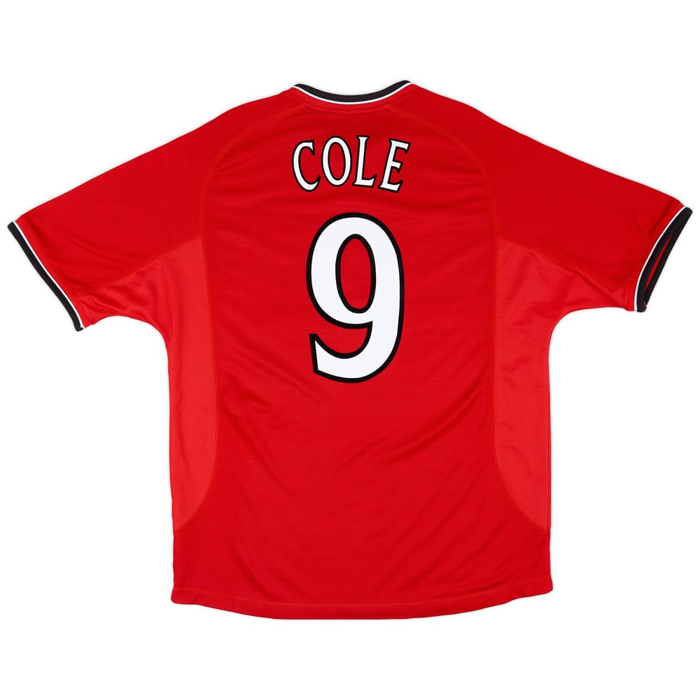 2000-02 Manchester United Home Shirt Cole #9 - 9/10 - (L)