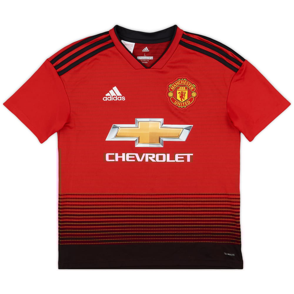 2018-19 Manchester United Home Shirt - 7/10 - (L.Boys)