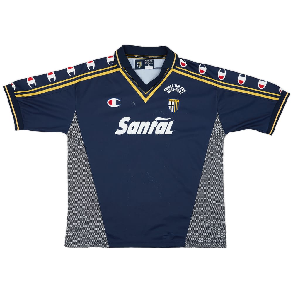 2001-02 Parma 'Signed' Finale TIM Cup Third Shirt - 6/10 - (XL)