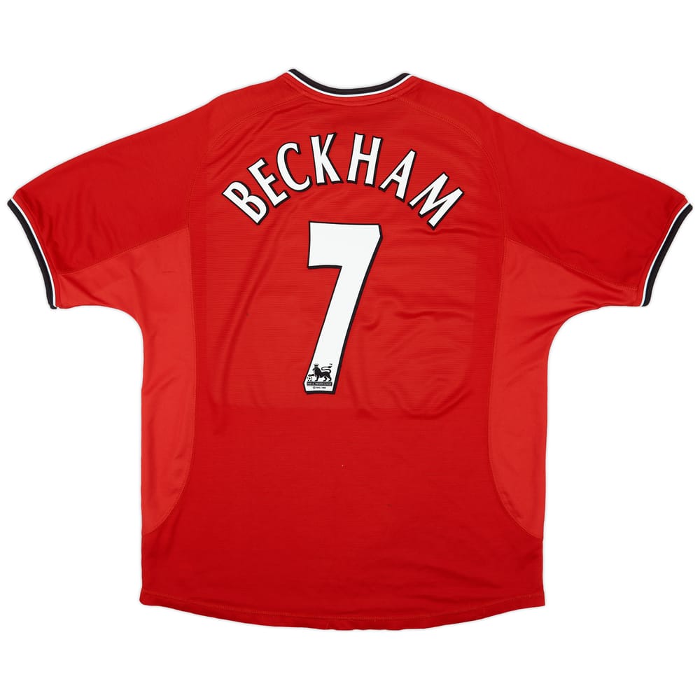 2000-02 Manchester United Home Shirt Beckham #7 - 6/10 - (XL)
