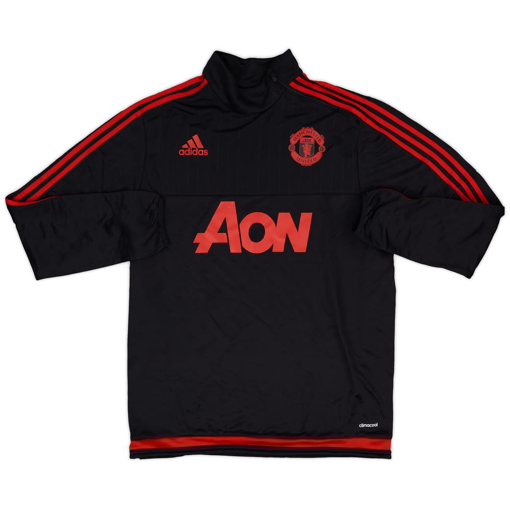 2015-16 Manchester United adidas 1/4 Zip Drill Top - 7/10 - (L)