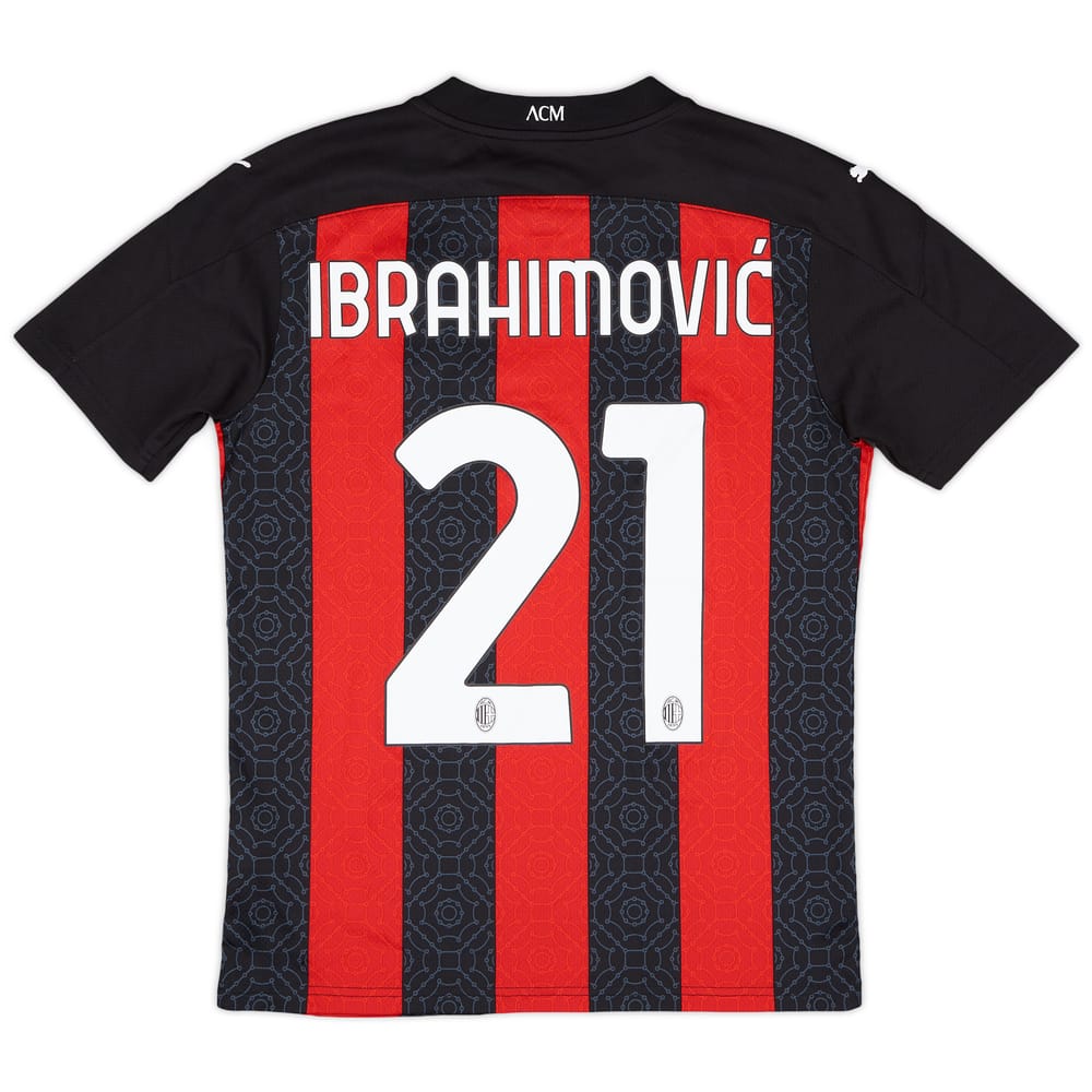 2020-21 AC Milan Home Shirt Ibrahimovic #11 - 10/10 - (S)