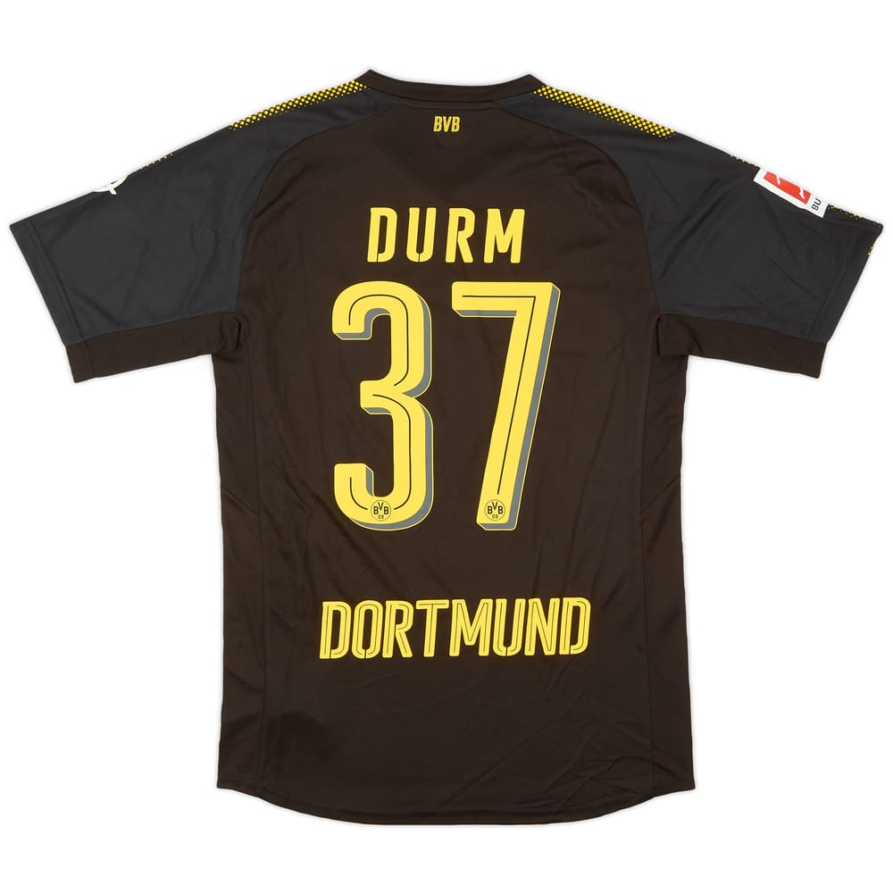 2017-18 Borussia Dortmund Away Authentic Shirt Durm #37 - 10/10 - (M)