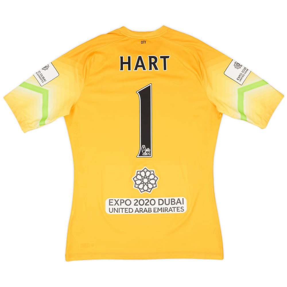 2014-15 Manchester City Match Issue GK Shirt Hart #1