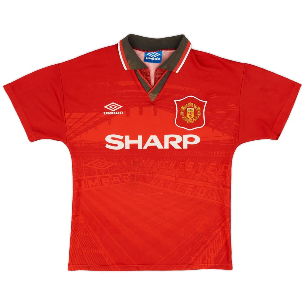 1994-96 Manchester United Home Shirt - 6/10 - (Y)