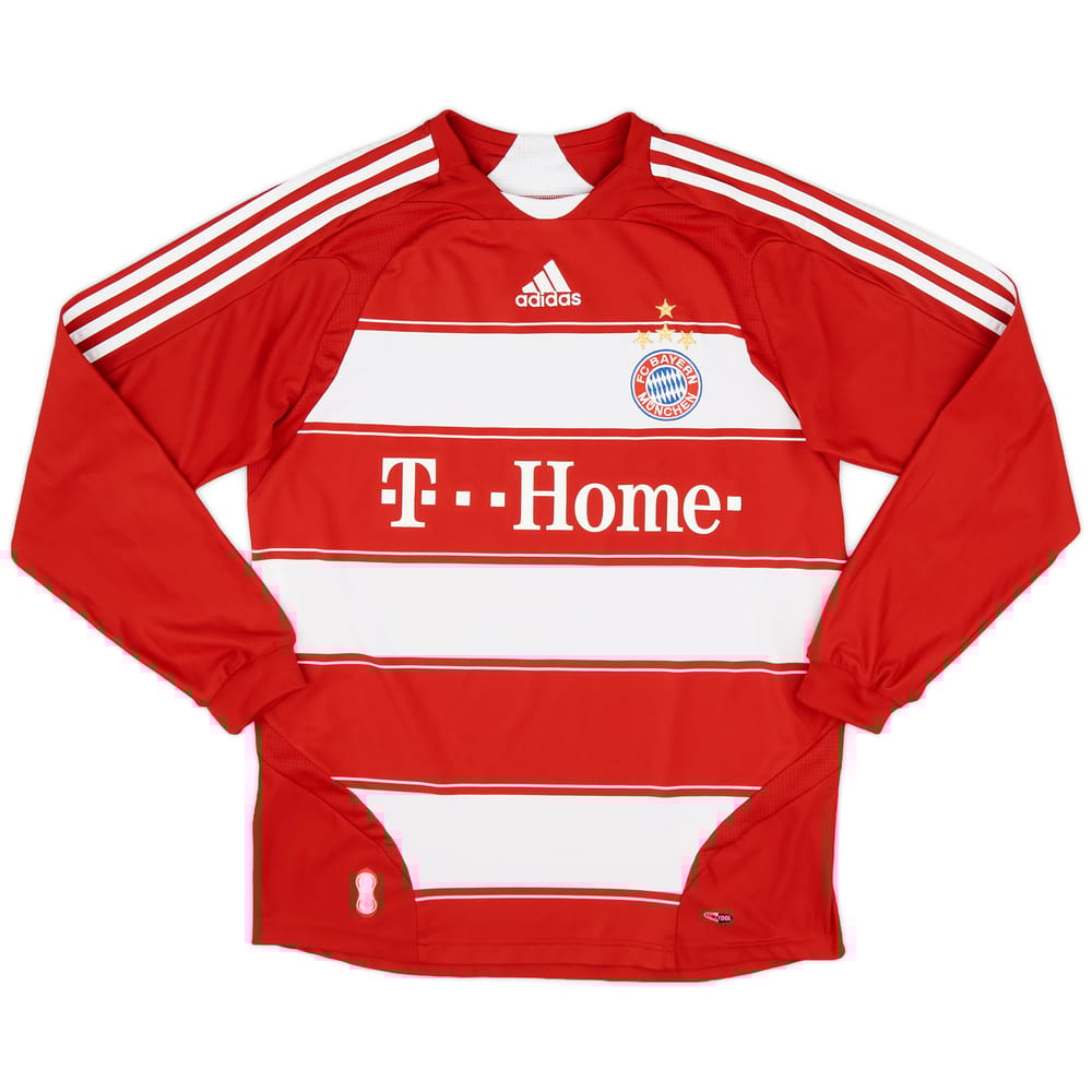 2008-09 Bayern Munich Home L/S Shirt - 8/10 - (XL.Boys)