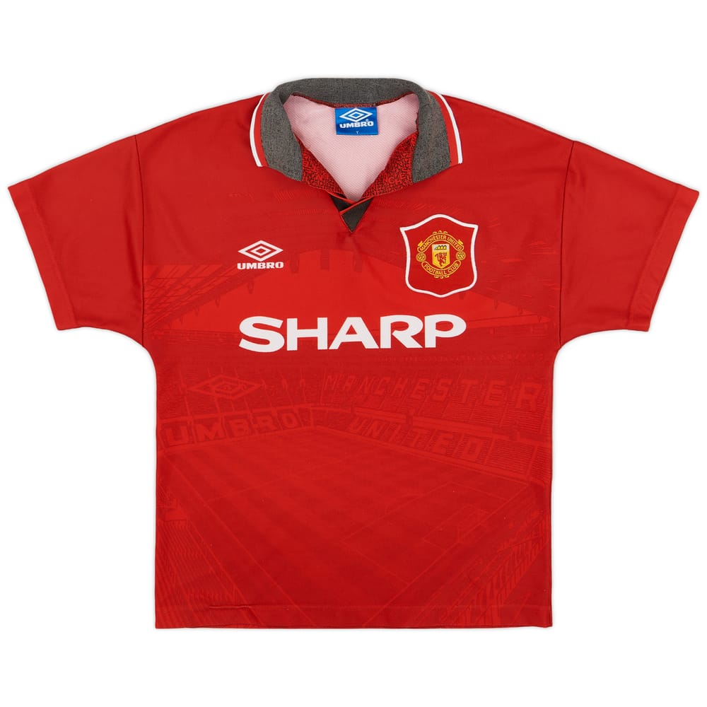 1994-96 Manchester United Home Shirt - 7/10 - (Y)