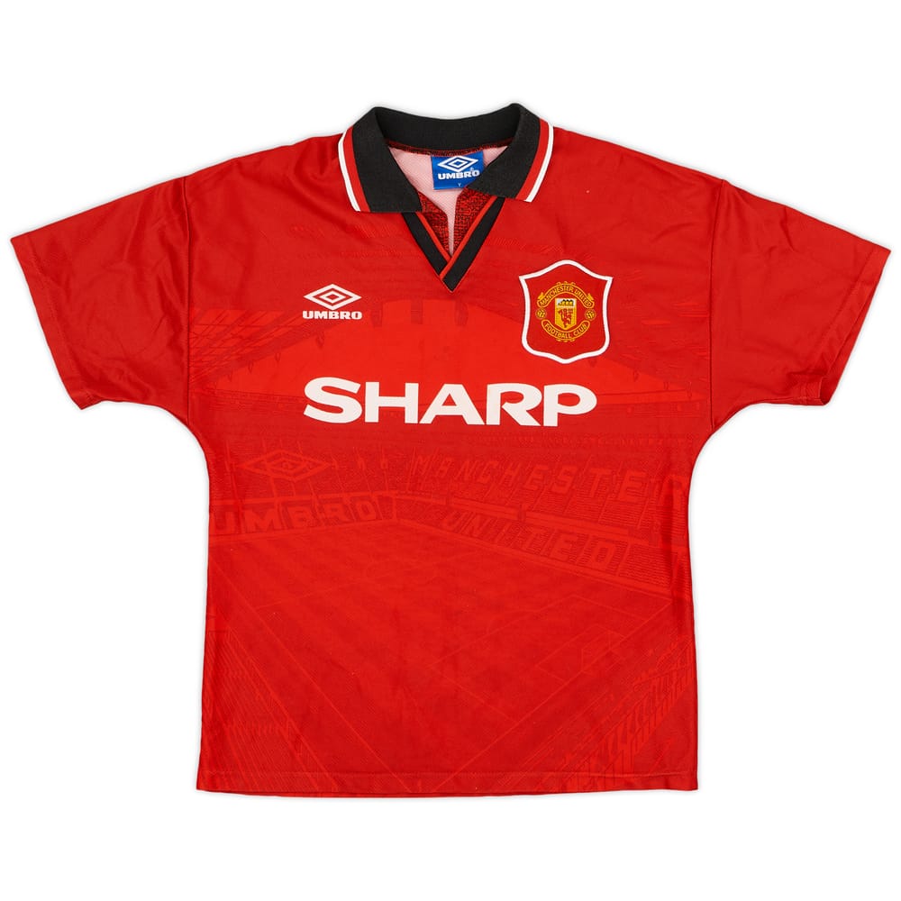 1994-96 Manchester United Home Shirt - 6/10 - (Y)