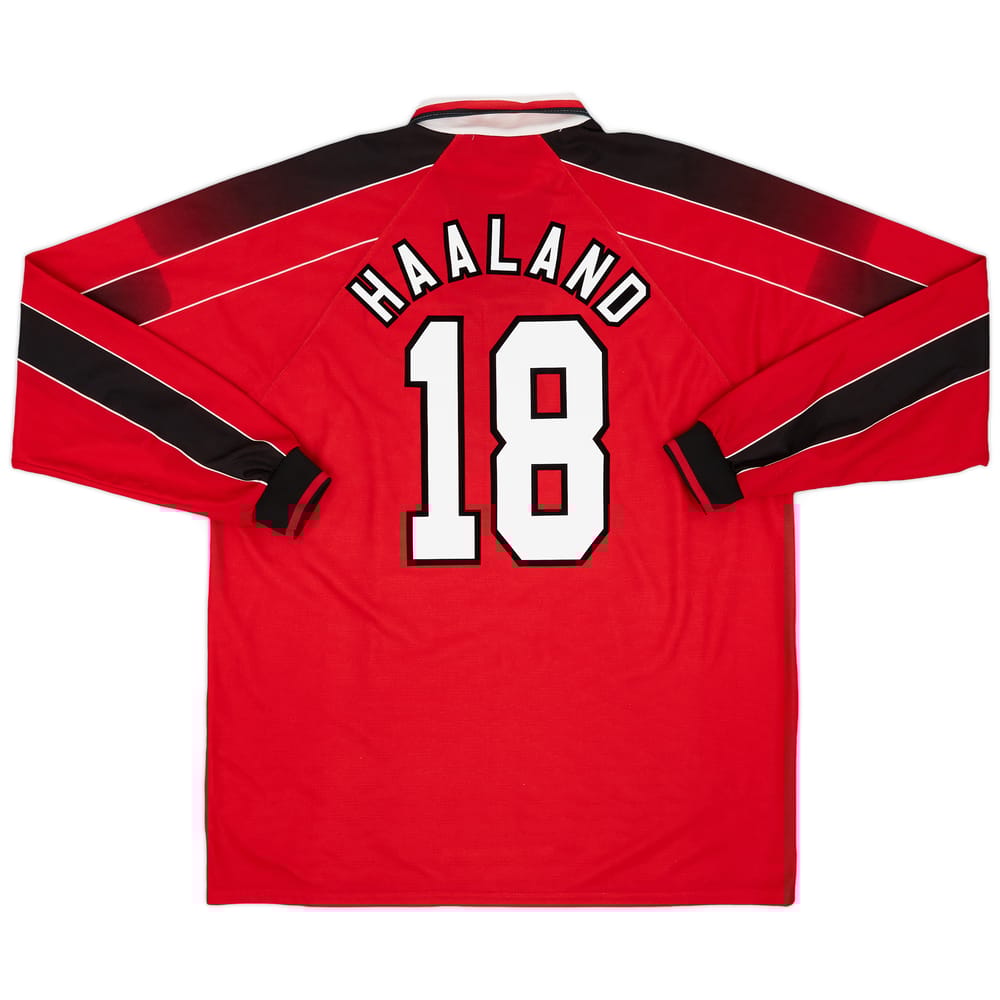 1996-97 Nottingham Forest Player Issue Home L/S Shirt Haaland #18 - 9/10 - (XXL)