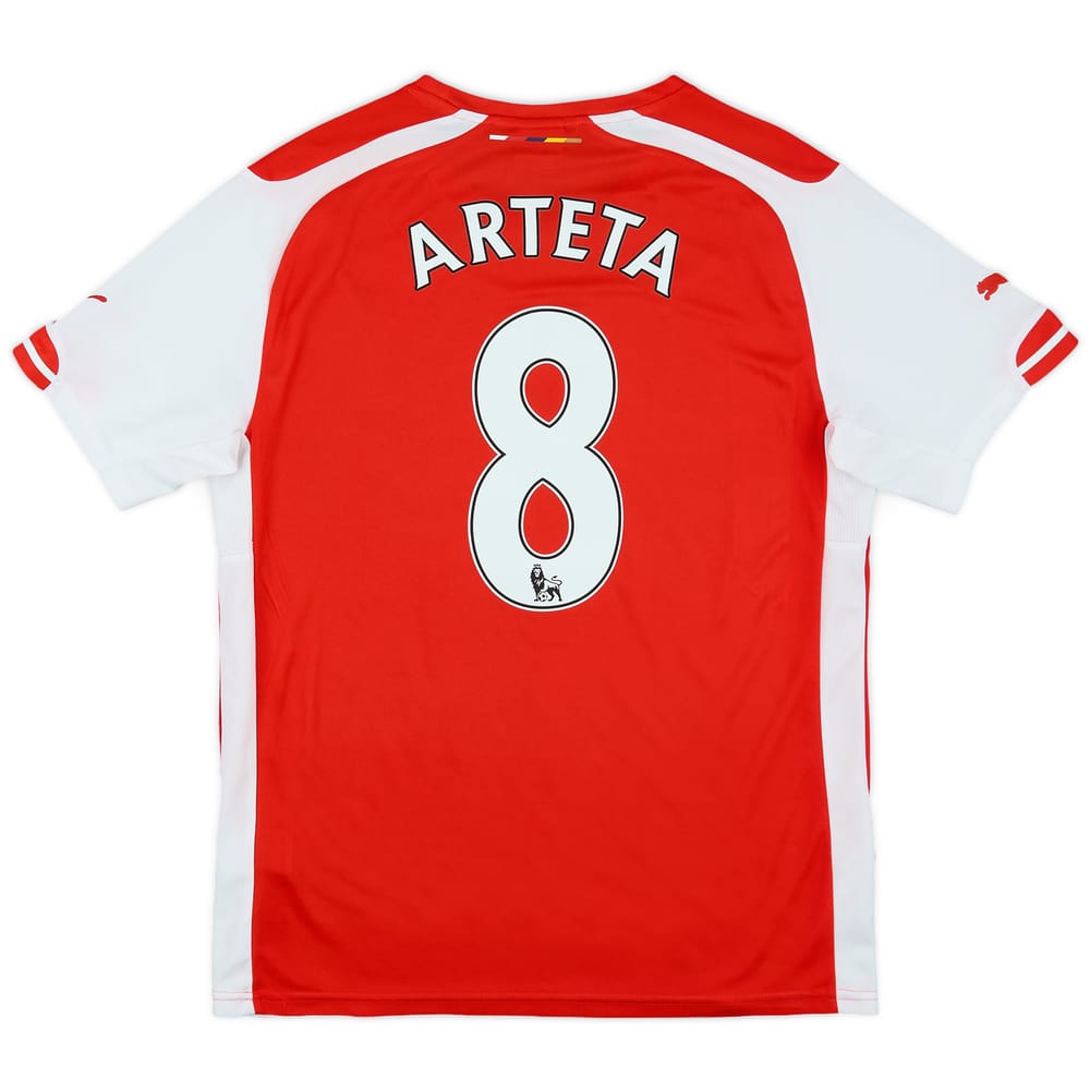 2014-15 Arsenal Home Shirt Arteta #8 - 8/10 - (S)