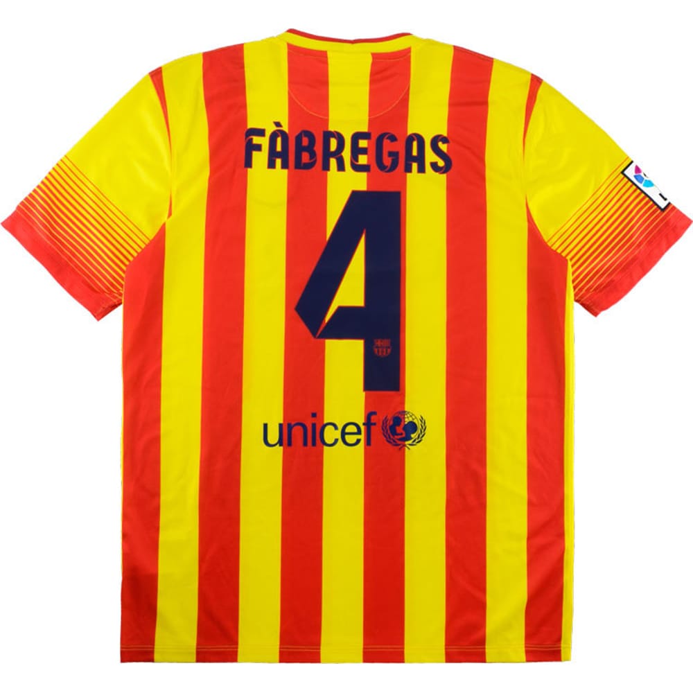 2013-14 Barcelona Away Shirt Fàbregas #4 *As New*