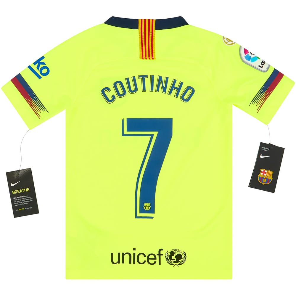 2018-19 Barcelona Away Shirt Coutinho #7 XS.Kids