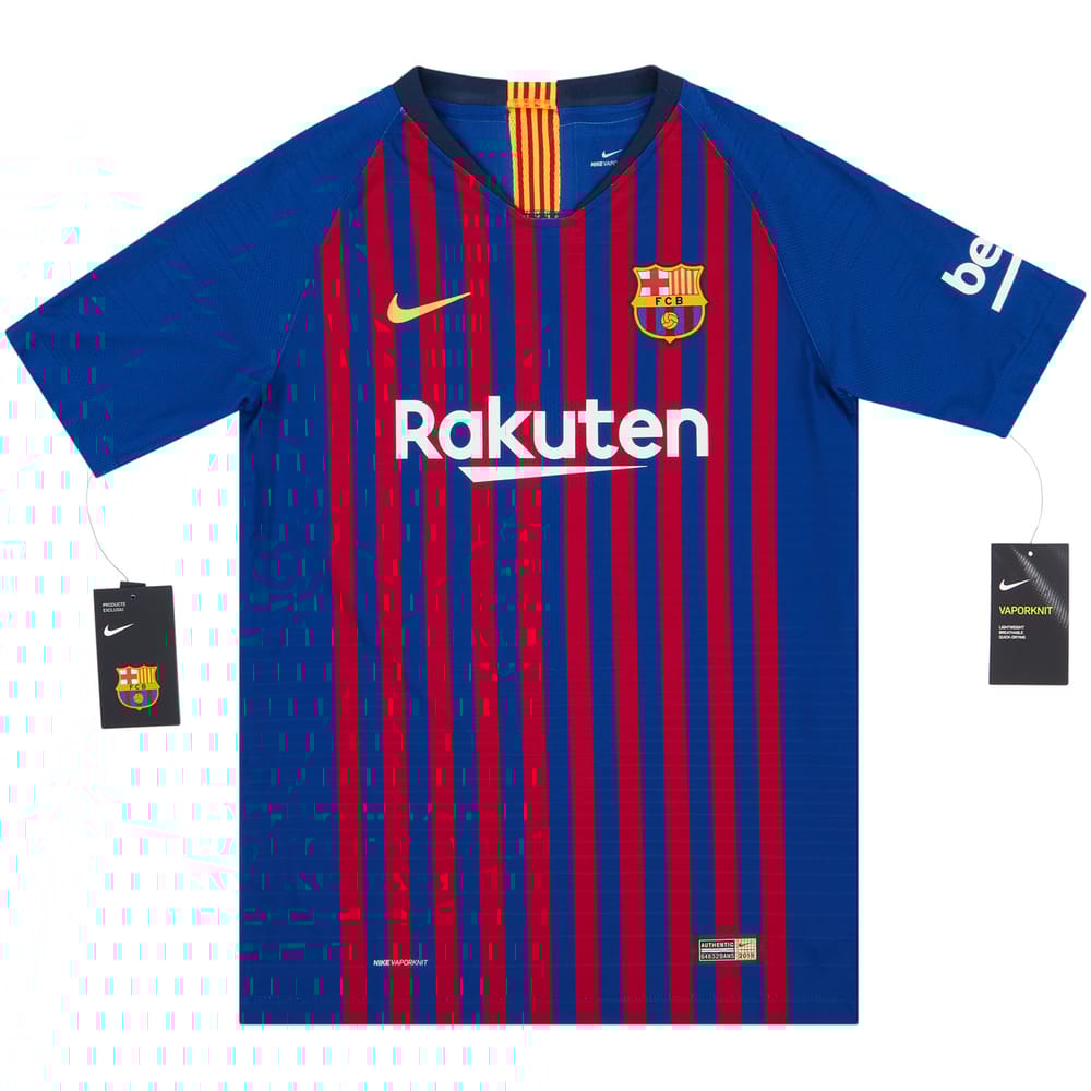 2018-19 Barcelona Authentic Home Shirt KIDS