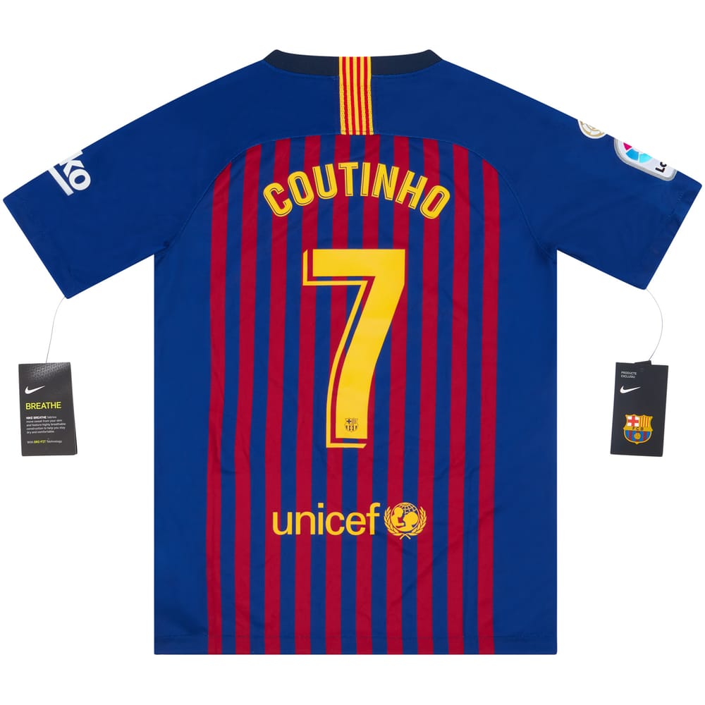 2018-19 Barcelona Home Shirt Coutinho #7 KIDS