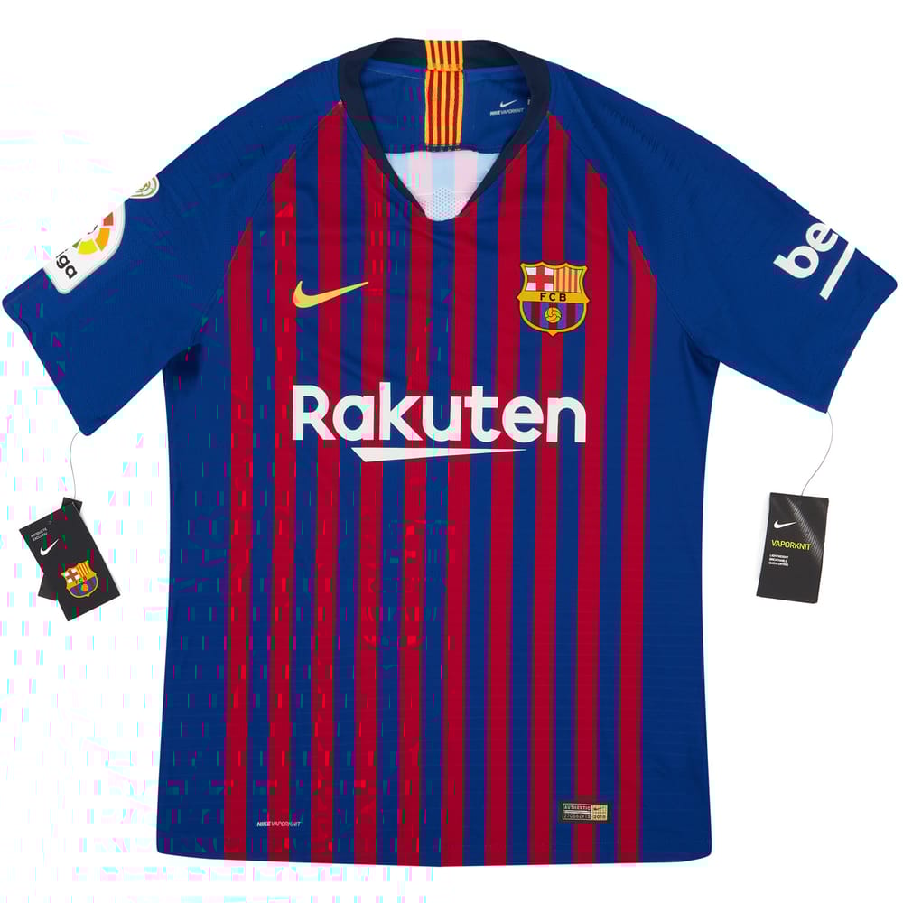 2018-19 Barcelona Authentic Home Shirt (S)