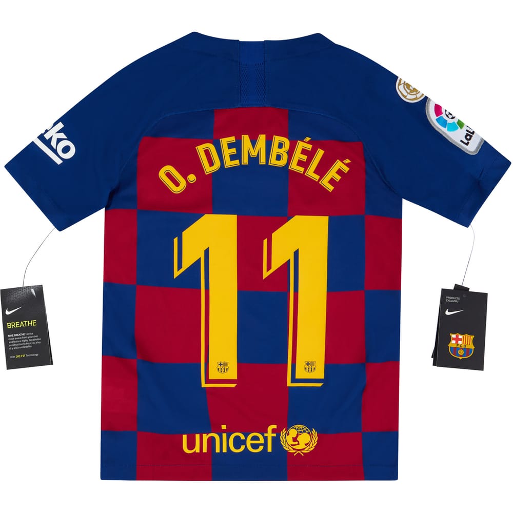 2019-20 Barcelona Home Shirt O.Dembélé #11 KIDS