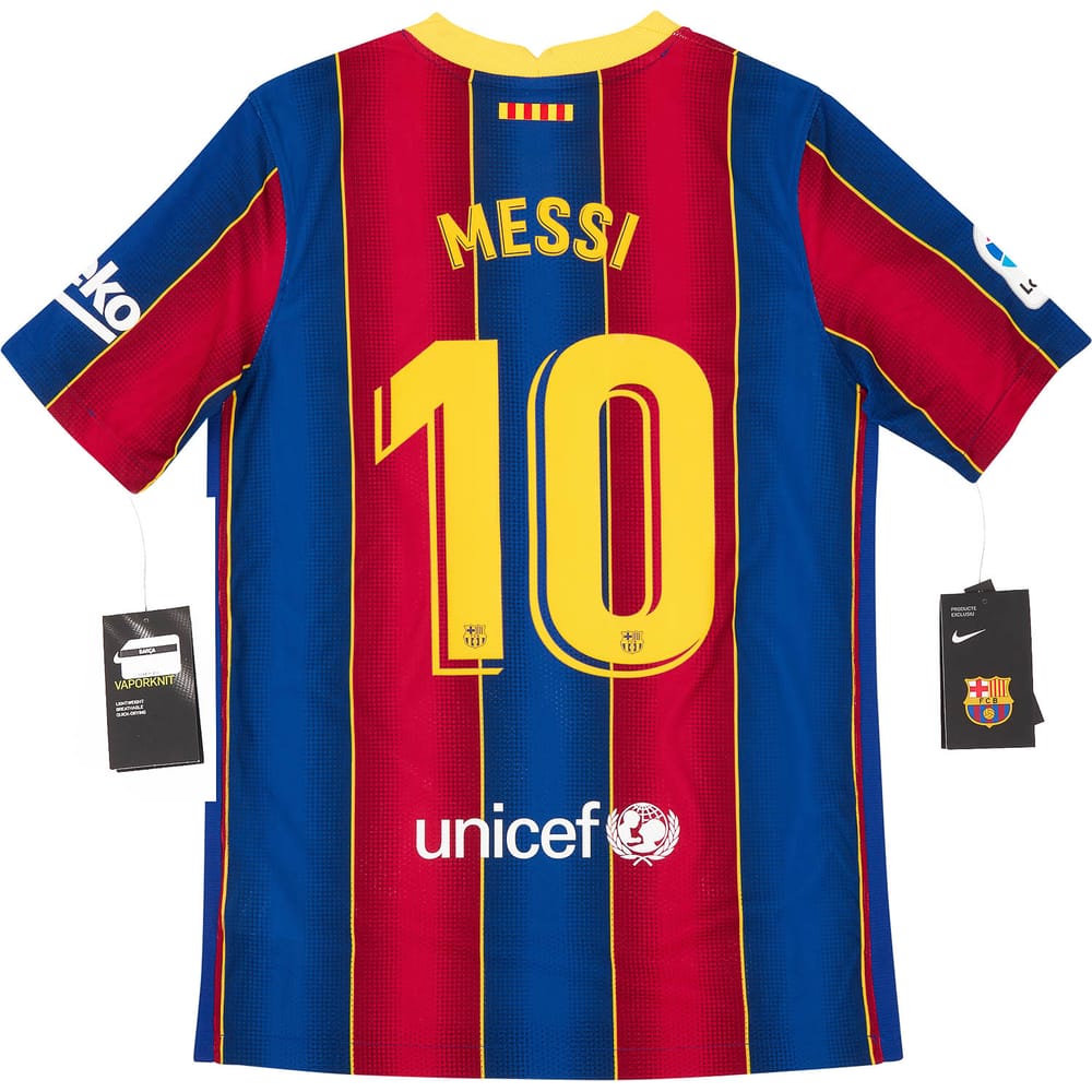 2020-21 Barcelona Player Issue Vaporknit Home Shirt Messi #10 (KIDS)
