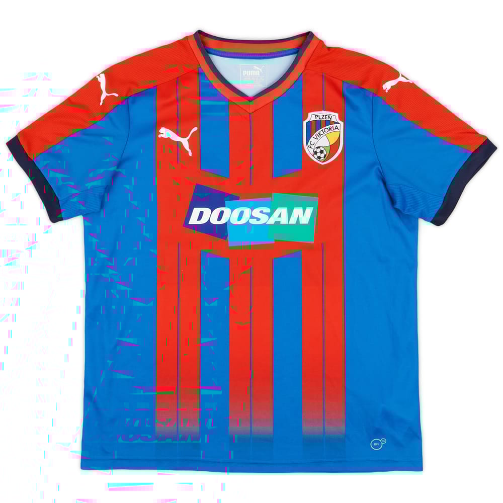 2017-18 Viktoria Plzen Home Shirt - 8/10 - (XL.Boys)