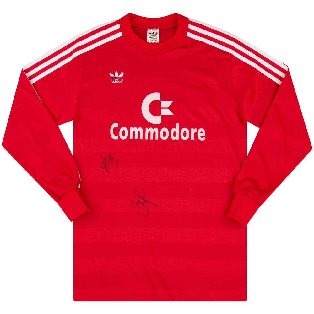 1984-89 Bayern Munich Signed Home L/S Shirt - 6/10 - (S)