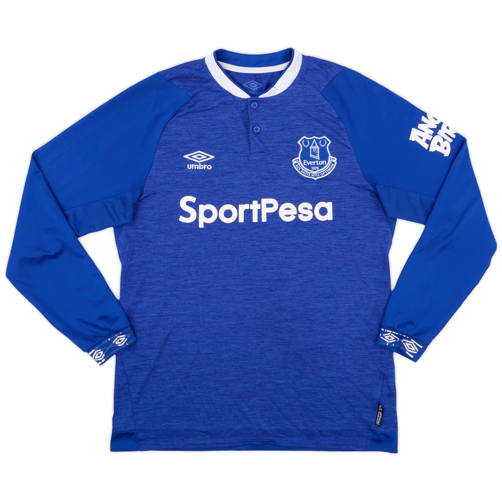 2018-19 Everton Home L/S Shirt - 6/10 - (M)