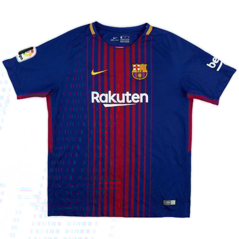 2017-18 Barcelona Home Shirt - 9/10 - (XL.Boys)
