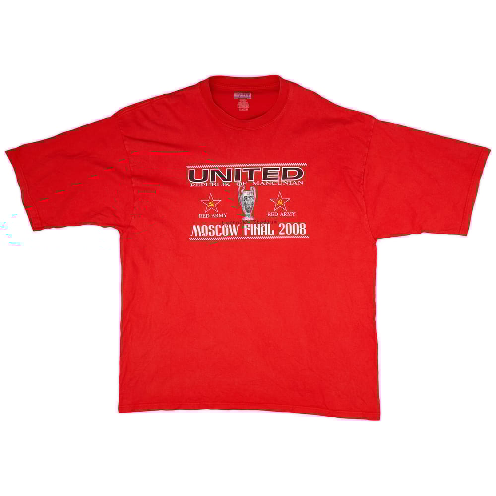 2008 Manchester United 'Champions League Final' Graphic Tee - 6/10 - (XXL)