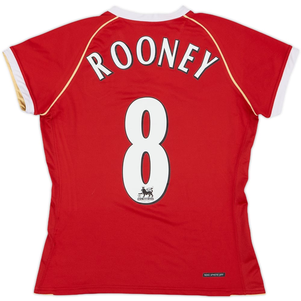 2006-07 Manchester United Home Shirt Rooney #8 - 9/10 - (Women's M)