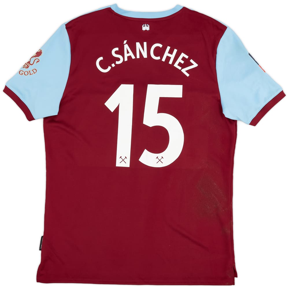 2019-20 West Ham Match Worn FA Cup Home C. Sanchez #15