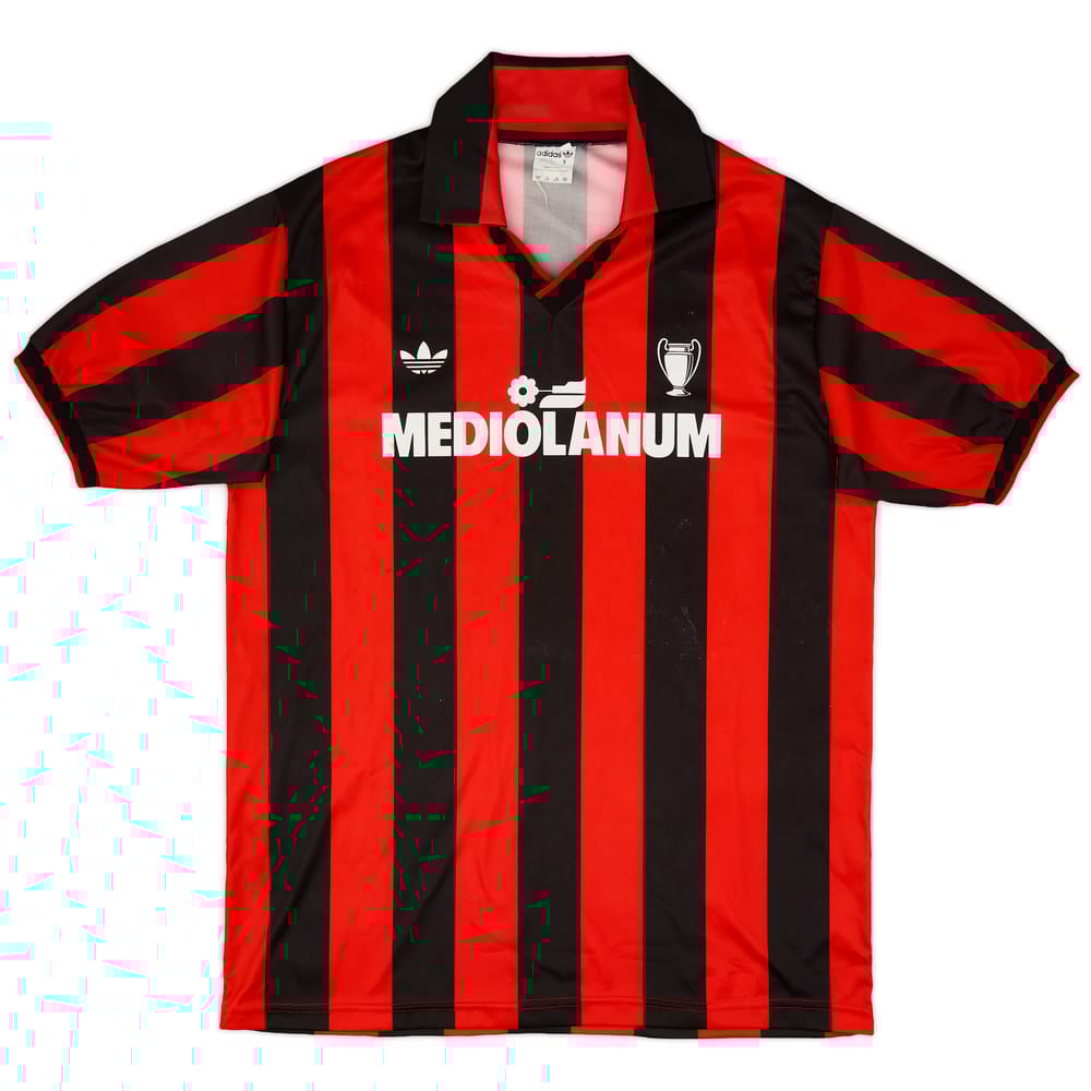 1990-91 AC Milan Basic Home Shirt - 6/10 - (S)