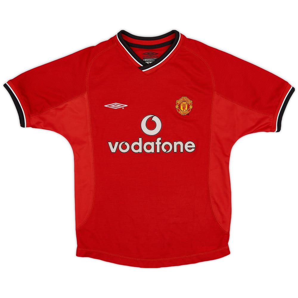2000-02 Manchester United Home Shirt - 9/10 - (S.Boys)